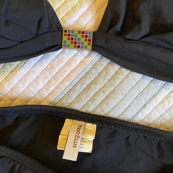 Perry Ellis bikini Large black 2 piece - Picture 3 of 4